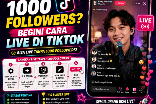 Belum 1000 Followers? Begini Cara Live di TikTok!