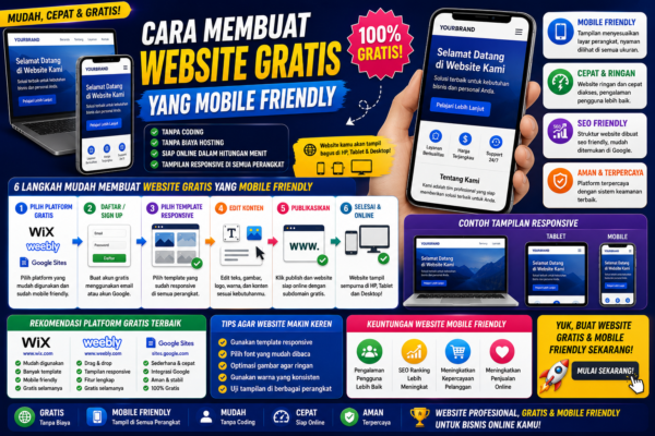 Cara Membuat Website Gratis yang Mobile Friendly: Panduan Lengkap untuk Pemula
