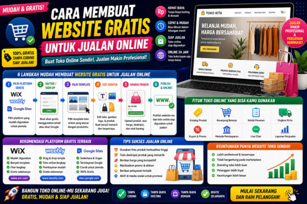 Cara Membuat Website Gratis untuk Jualan Online