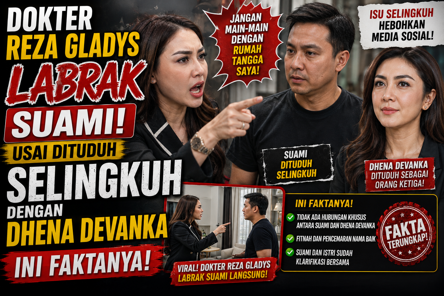 Dokter Reza Gladys Labrak Suami usai Dituduh Selingkuh dengan Dhena Devanka? Ini Fakta Sebenarnya!